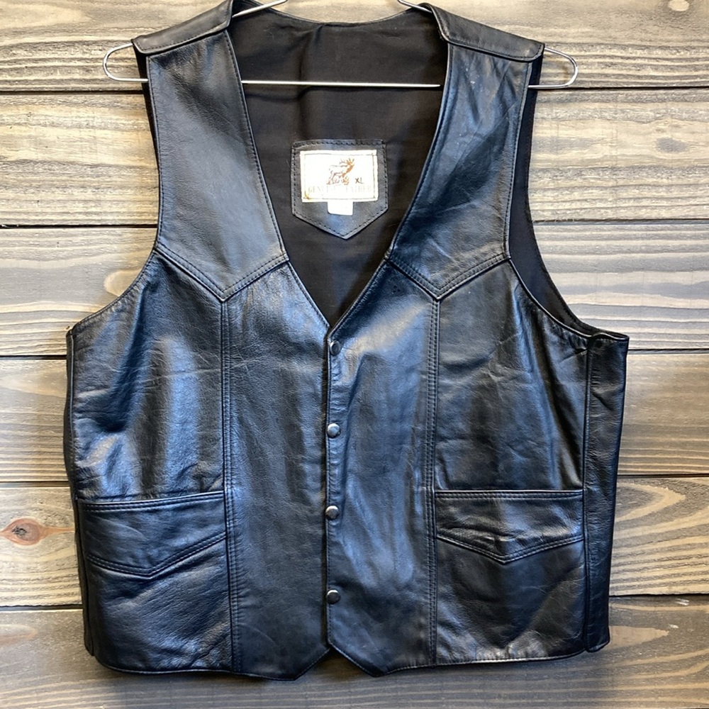 Men’s Leather Vest Size XL Hecho En Mexico
